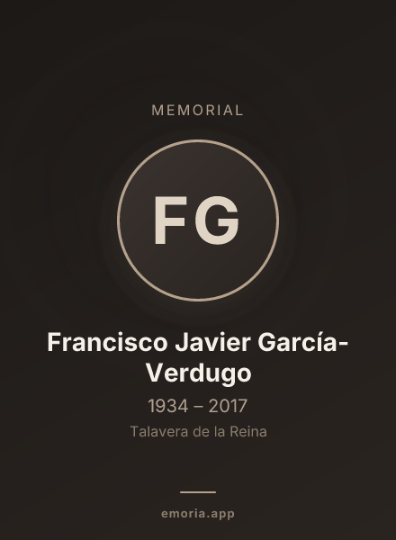 Memorial portrait of Francisco Javier García-Verdugo