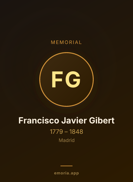 Memorial portrait of Francisco Javier Gibert