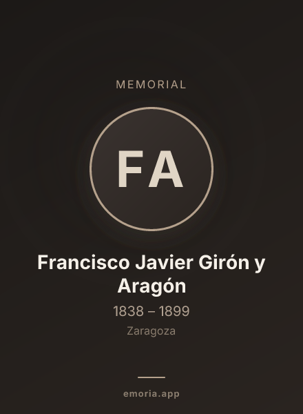 Memorial portrait of Francisco Javier Girón y Aragón