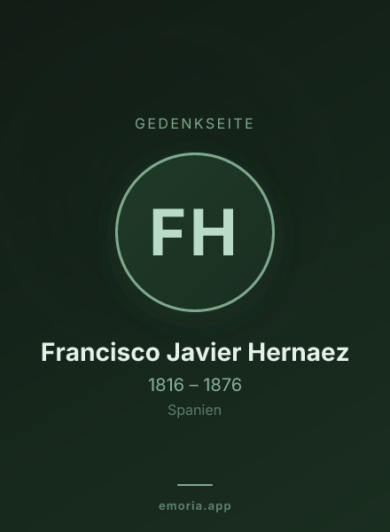 Gedenkportrait von Francisco Javier Hernaez