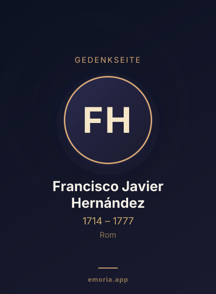 Gedenkportrait von Francisco Javier Hernández
