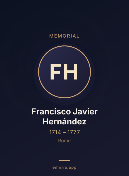 Memorial portrait of Francisco Javier Hernández