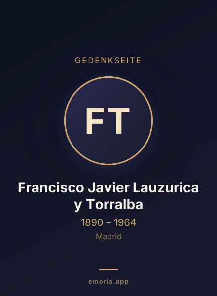 Gedenkportrait von Francisco Javier Lauzurica y Torralba
