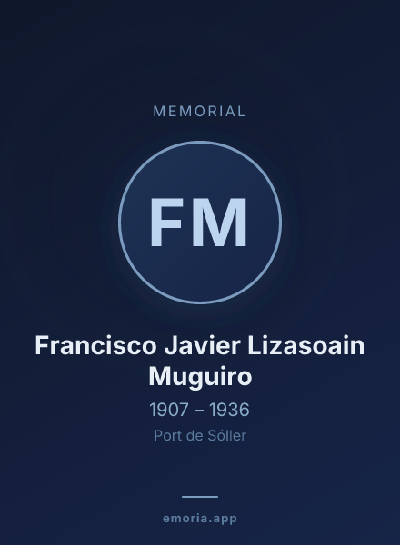 Memorial portrait of Francisco Javier Lizasoain Muguiro