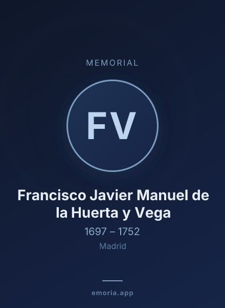 Memorial portrait of Francisco Javier Manuel de la Huerta y Vega