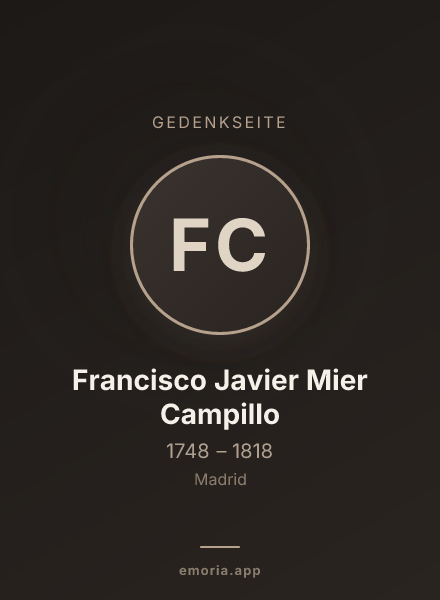 Gedenkportrait von Francisco Javier Mier Campillo