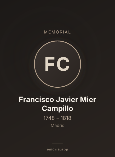 Memorial portrait of Francisco Javier Mier Campillo
