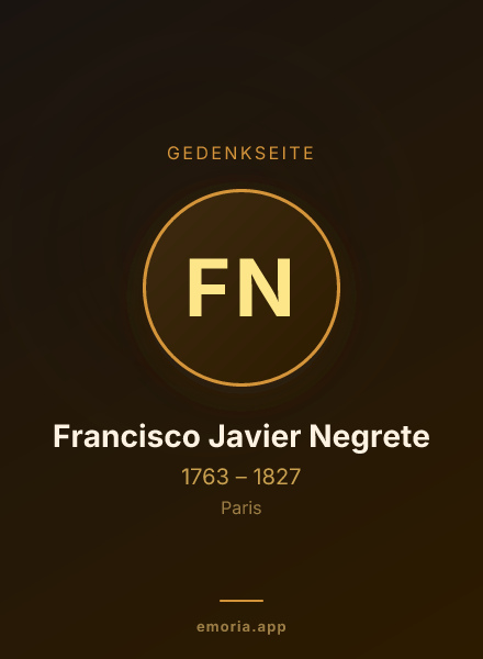 Gedenkportrait von Francisco Javier Negrete