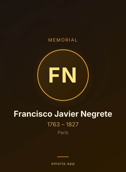 Memorial portrait of Francisco Javier Negrete