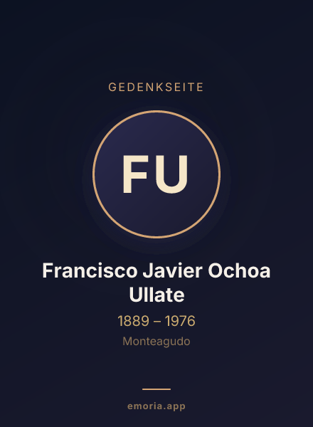 Gedenkportrait von Francisco Javier Ochoa Ullate