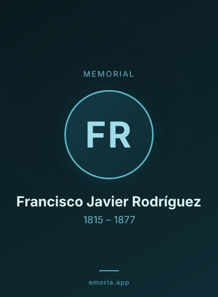 Memorial portrait of Francisco Javier Rodríguez