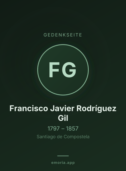 Gedenkportrait von Francisco Javier Rodríguez Gil