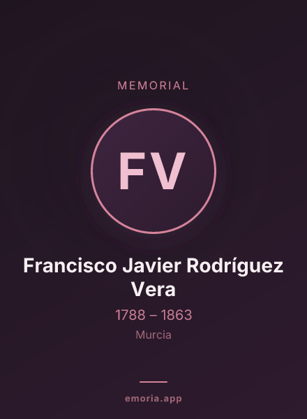 Memorial portrait of Francisco Javier Rodríguez Vera