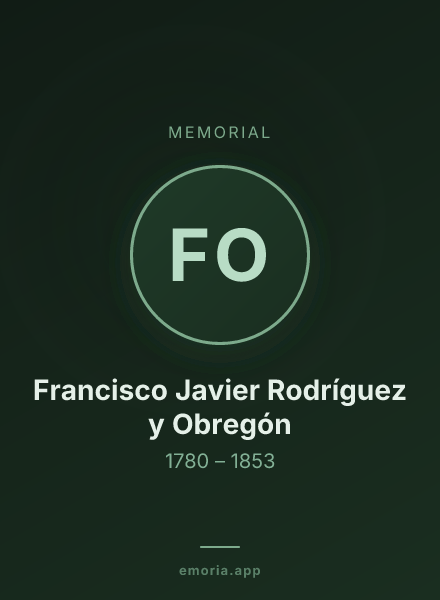 Memorial portrait of Francisco Javier Rodríguez y Obregón
