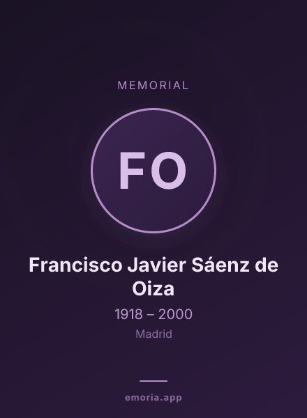 Memorial portrait of Francisco Javier Sáenz de Oiza