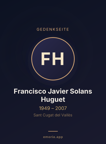 Gedenkportrait von Francisco Javier Solans Huguet