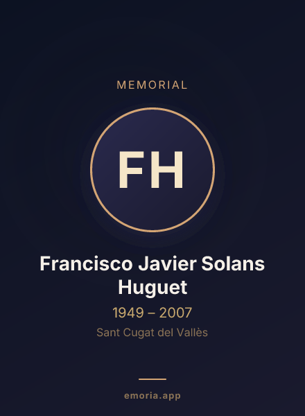 Memorial portrait of Francisco Javier Solans Huguet