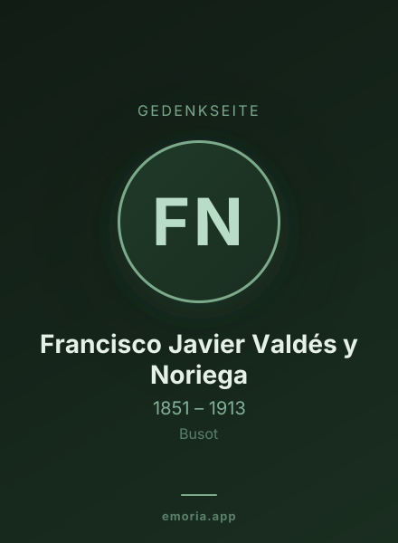Gedenkportrait von Francisco Javier Valdés y Noriega
