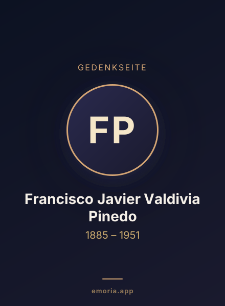 Gedenkportrait von Francisco Javier Valdivia Pinedo