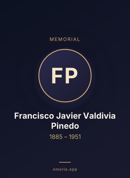 Memorial portrait of Francisco Javier Valdivia Pinedo