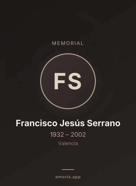 Memorial portrait of Francisco Jesús Serrano