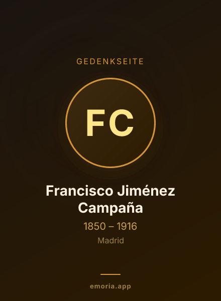 Gedenkportrait von Francisco Jiménez Campaña