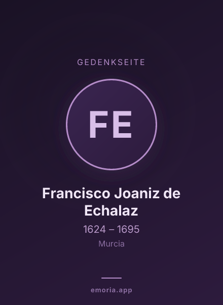 Gedenkportrait von Francisco Joaniz de Echalaz