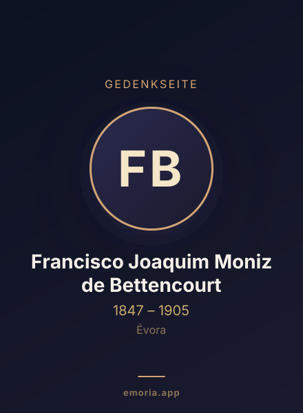 Gedenkportrait von Francisco Joaquim Moniz de Bettencourt