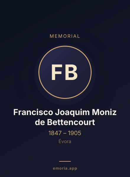 Memorial portrait of Francisco Joaquim Moniz de Bettencourt