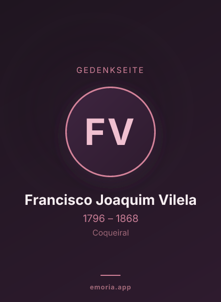 Gedenkportrait von Francisco Joaquim Vilela