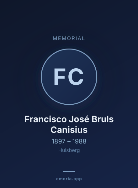 Memorial portrait of Francisco José Bruls Canisius
