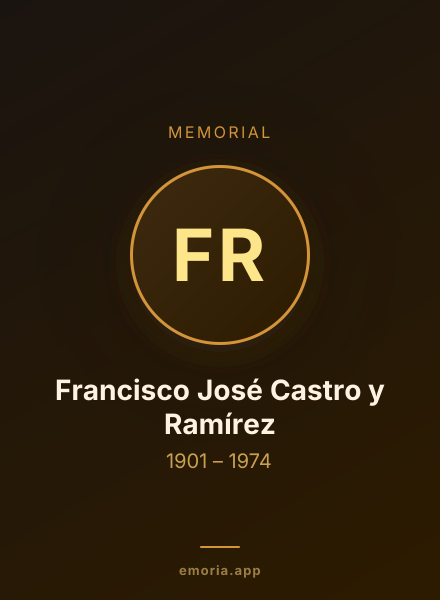 Memorial portrait of Francisco José Castro y Ramírez