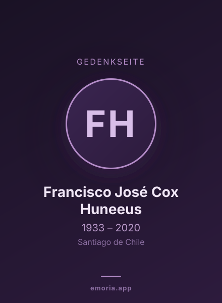 Gedenkportrait von Francisco José Cox Huneeus