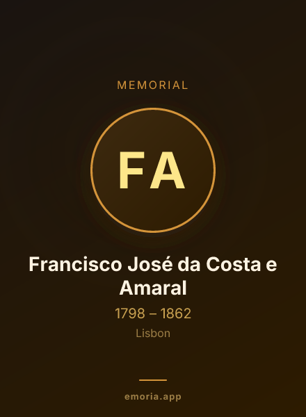 Memorial portrait of Francisco José da Costa e Amaral