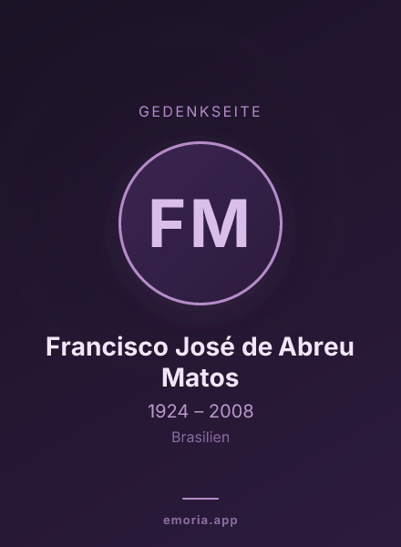 Gedenkportrait von Francisco José de Abreu Matos