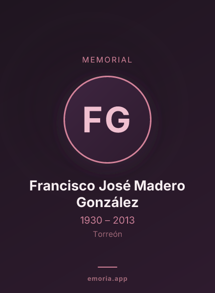 Memorial portrait of Francisco José Madero González