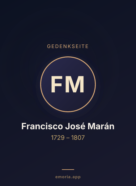 Gedenkportrait von Francisco José Marán