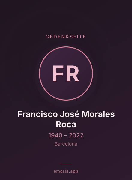 Gedenkportrait von Francisco José Morales Roca