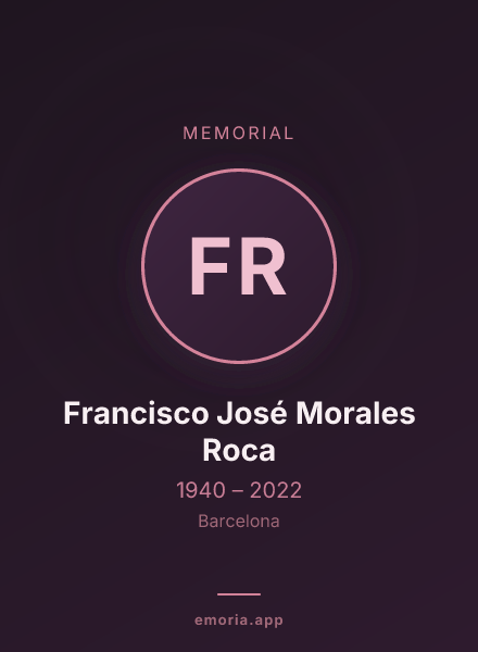 Memorial portrait of Francisco José Morales Roca