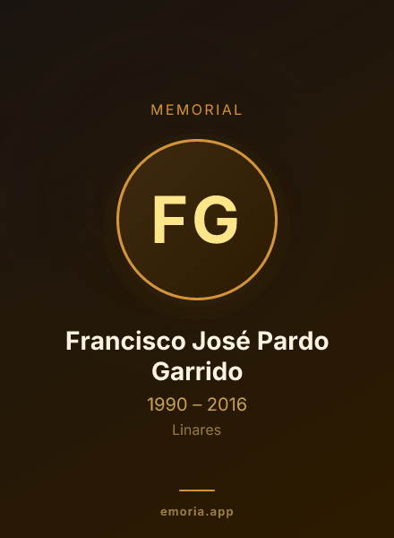 Memorial portrait of Francisco José Pardo Garrido