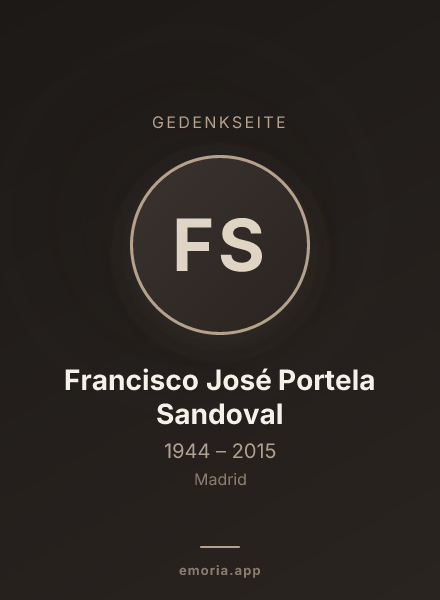 Gedenkportrait von Francisco José Portela Sandoval
