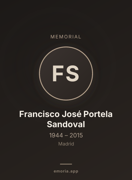 Memorial portrait of Francisco José Portela Sandoval