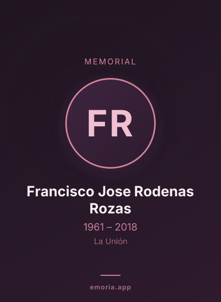 Memorial portrait of Francisco Jose Rodenas Rozas