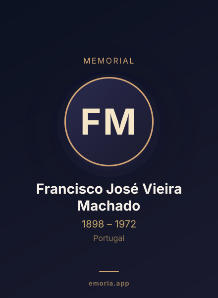 Memorial portrait of Francisco José Vieira Machado