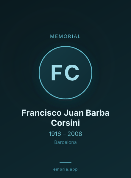 Memorial portrait of Francisco Juan Barba Corsini
