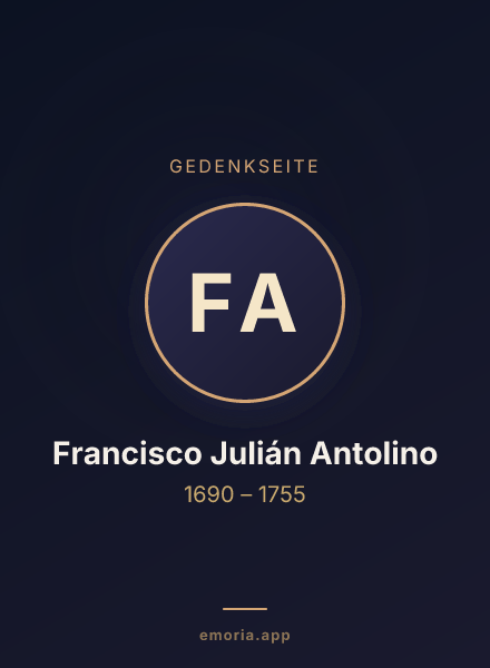 Gedenkportrait von Francisco Julián Antolino