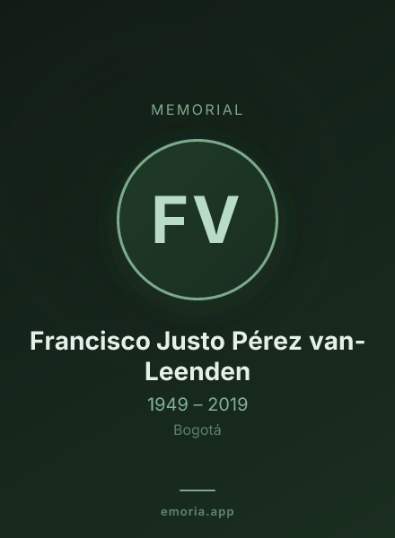 Memorial portrait of Francisco Justo Pérez van-Leenden