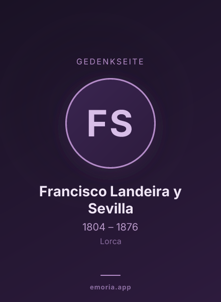 Gedenkportrait von Francisco Landeira y Sevilla