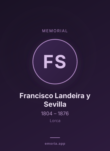 Memorial portrait of Francisco Landeira y Sevilla