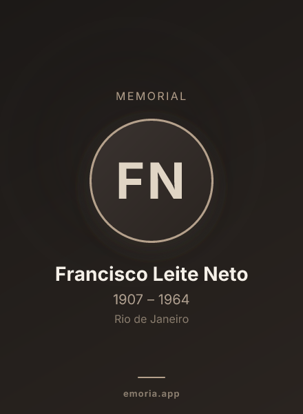 Memorial portrait of Francisco Leite Neto